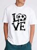 Funny I Love Soccer Unisex T Shirts For Unisex Football Tshirt Party Tshirt For Boys T Shirt For Girl Tops Tees