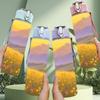 1PC Mountain Meadow Sunset Landscape Print 750ml Color Plastic Sports Water Bottle Leakproof Flip Straw Lid Suitable for Sports Office Home Use