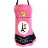 Les Trésors De Lily [M1330] - Designer Apron 'Macarons De Paris' Black Pink - 76x68 Cm