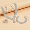 5 Women's Fashion Droplet Multi row Earrings Necklace Bracelet Ring Set Wedding Banquet Party Holiday Gift