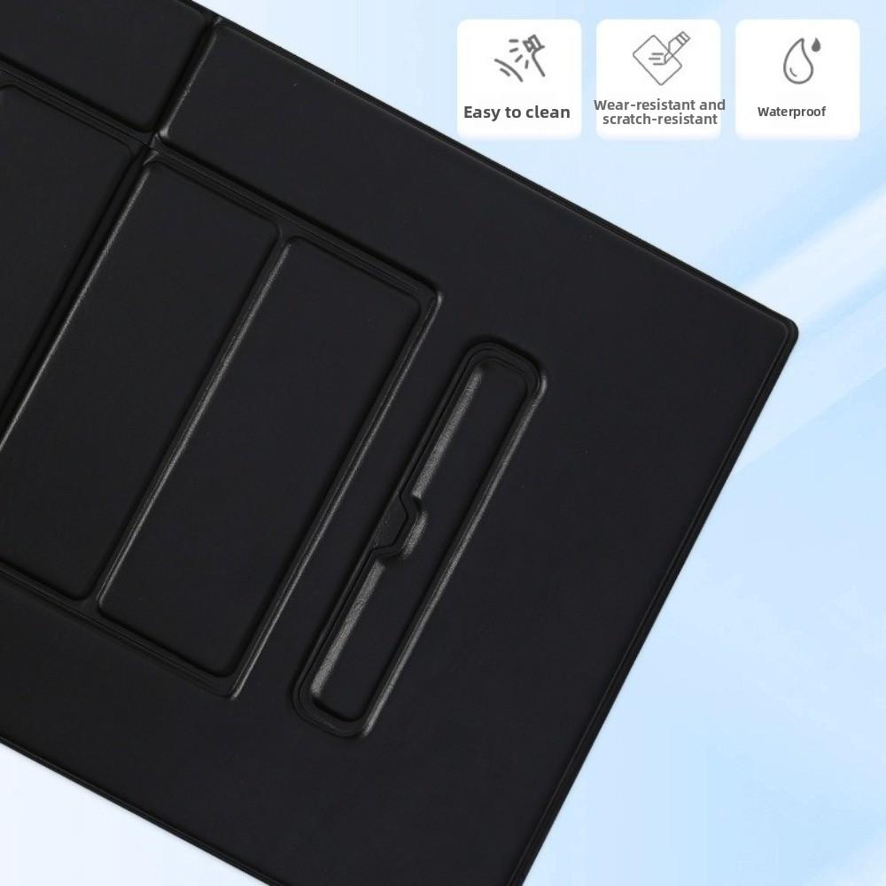 6-in-1 Function Foldable Laptop Stand PU Leather  Portable Laptop Desk Adjustable Ultra-Thin Profile Lap Tablet Holder