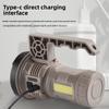 New Cross-Border High-Power Flashlight COB Outdoor Searchlight Type-C Rechargeable Emergency Handheld Work Light