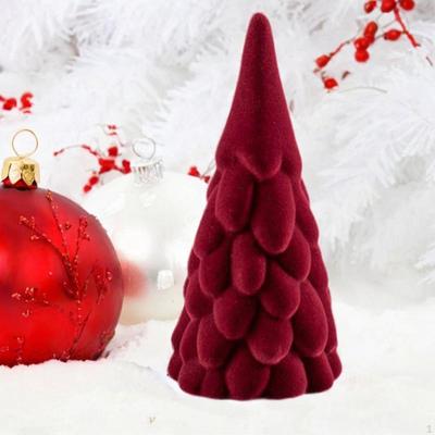 Künstlicher Weihnachtsbaum aus , Rot, Beflockt, für Innengebrauch, Tisch