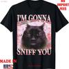 Im Gonna Sniff You Funny Brainrot Cats Meme T Shirt Vintage Streetwear Designer Clothes Casual Stylish Homme