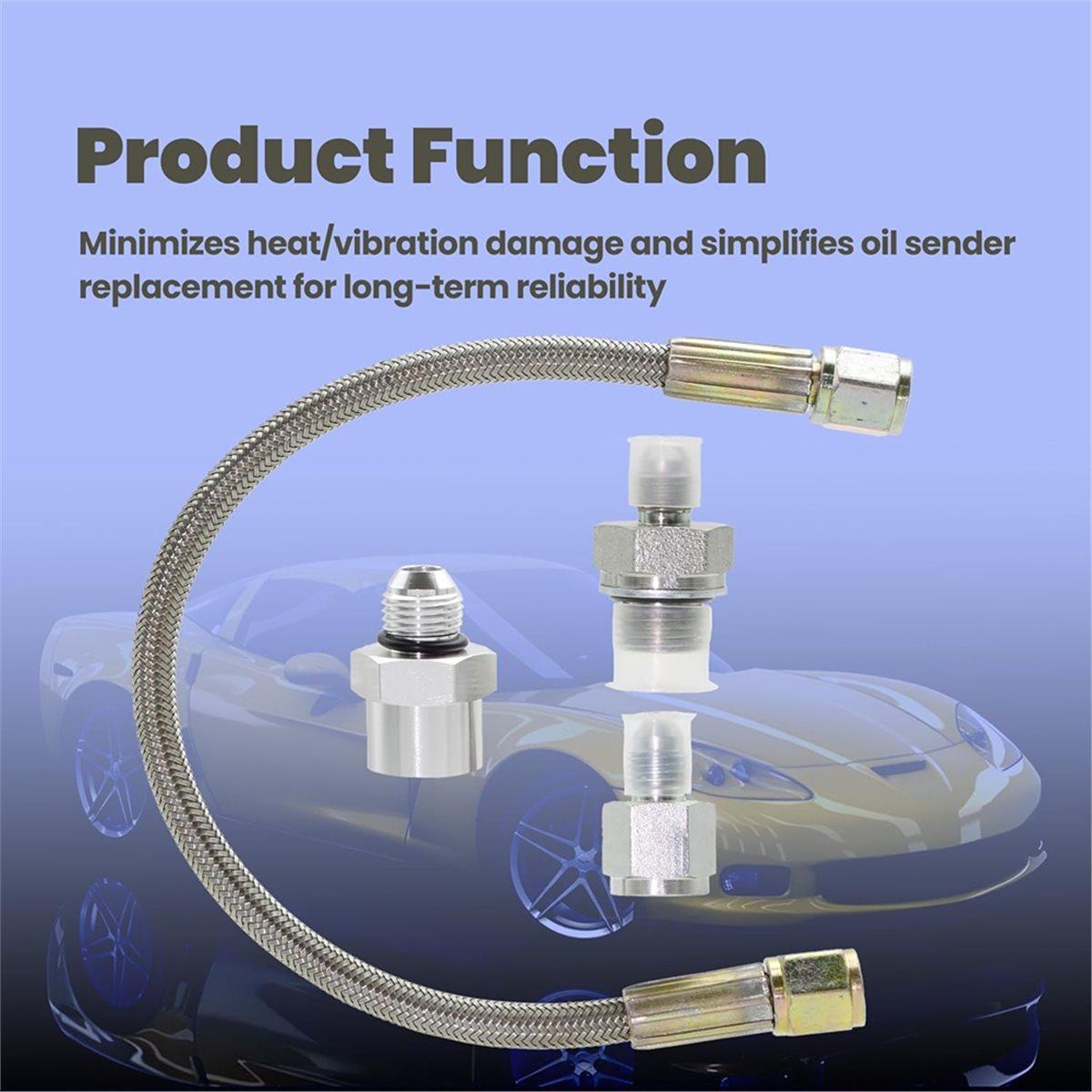 

Oil Pressure Sensor Relocation Adapter Hose Kit Fit for C5 C6 Series LSX 5.3L 6.0L 6.2L China Mainland