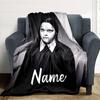 Customizable Addams Family Wednesday4 Throw Blanket – Personalized Name, All-Season Cozy Snug Blanket, Machine Washable, Personalized Blanket