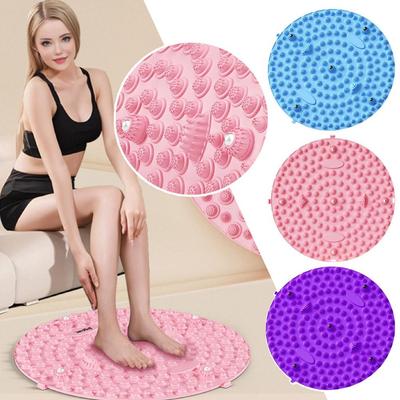 Foot Yoga Massage Acupressure Board Mat Muscle Relaxation Acupuncture Mat Round Exercise Fitnes X9D9