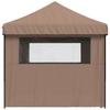 Vidaxl Pop-Up Party Tent with 4 Walls, Brown