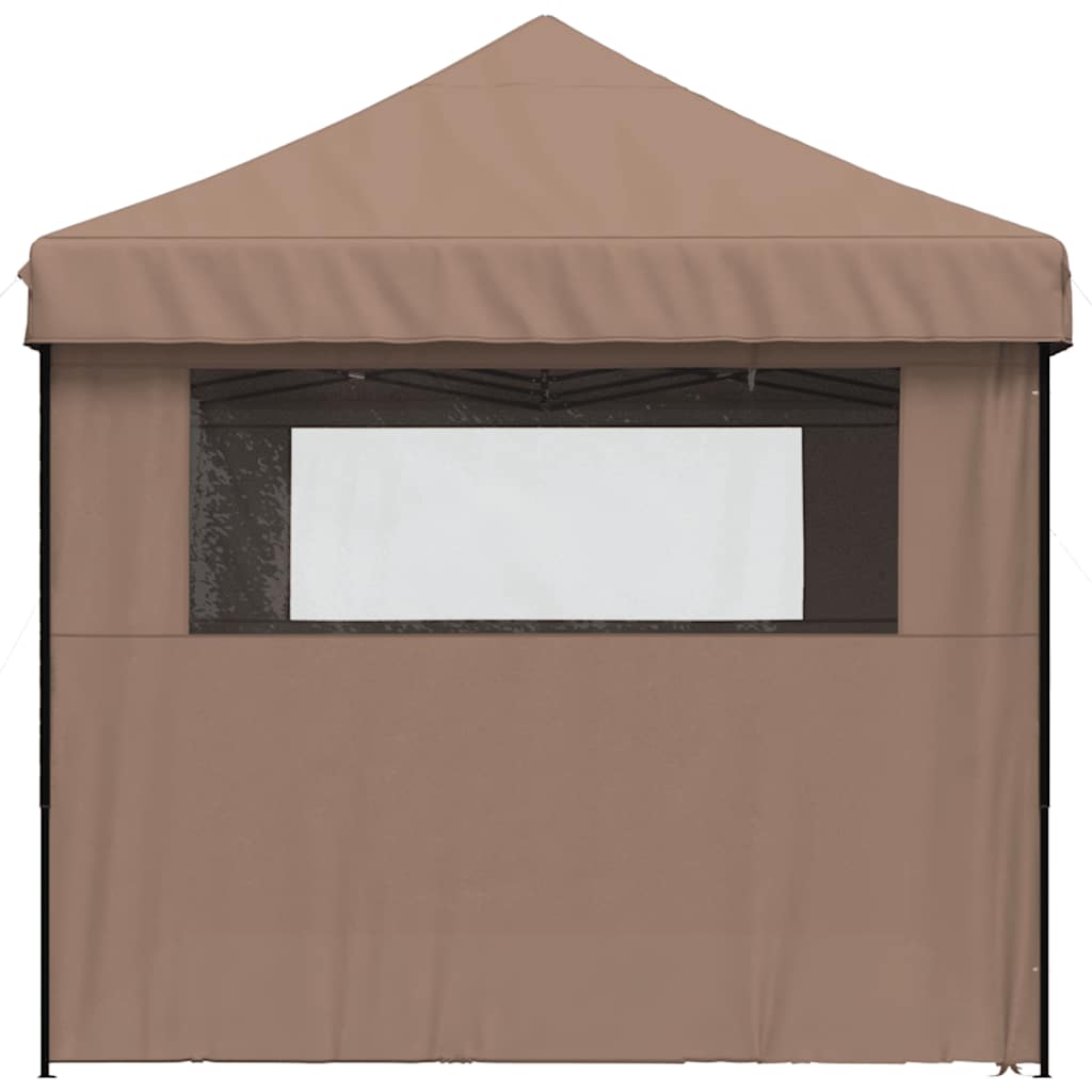 Vidaxl Pop-Up Party Tent with 4 Walls, Brown