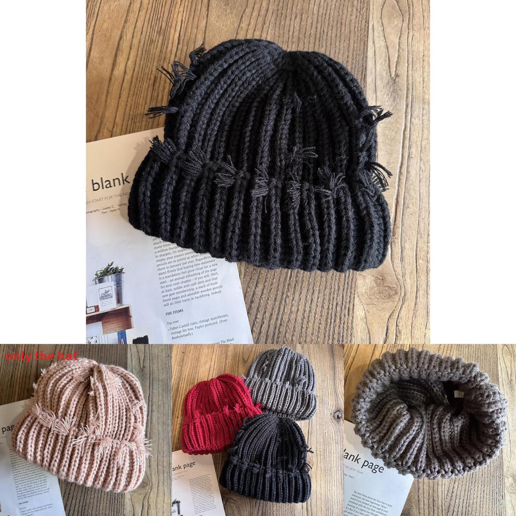 Vintage Style Knit Cap For Men Women Warm Acrylic Beanie For Streetwear Looks