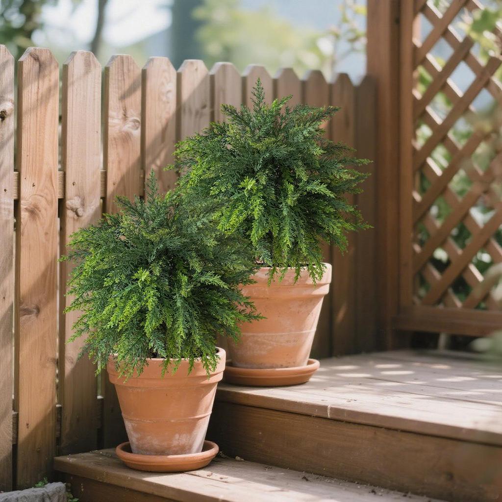 Artificial Pine Needle & Cypress Leaf Decoration for Outdoor Garden or Flower Arrangement
