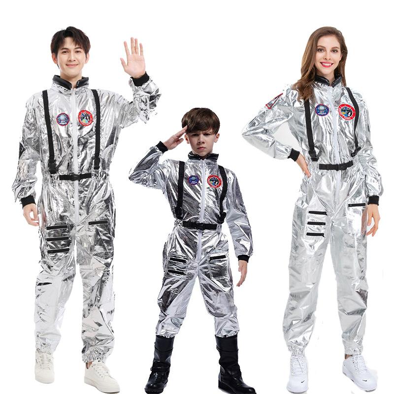Halloween Astronaut Raumanzug Silber Body Unisex Erwachsene Kostüm
