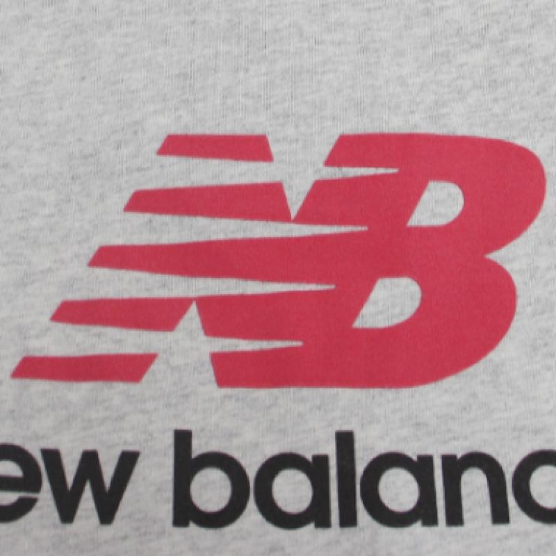 New Balance Men S aThleTicS Logo ShorT Sleeve T ShirT Grey mT51500 Ahh