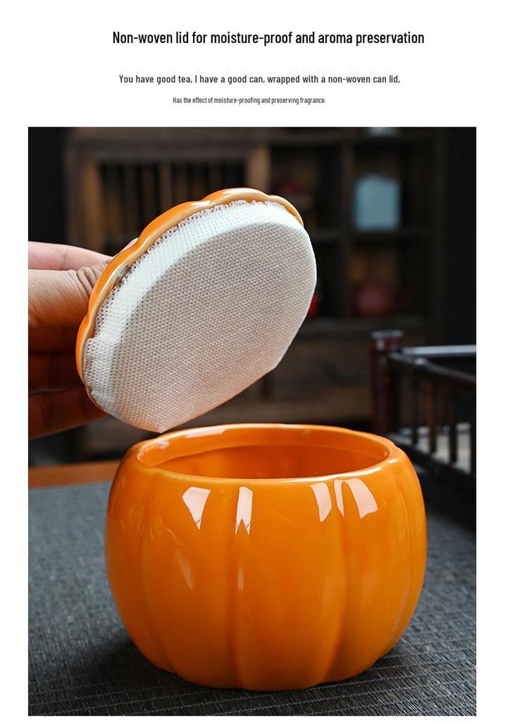 Mini Pumpkin Ceramic Tea and Candy Jar - Perfect for Weddings, Home Use, Business Gifts, or Souvenirs.