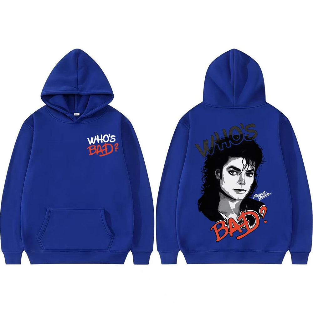 Michael Jackson King of Pop Bad Era Hoodies Clothing Fashion Classic Sweatshirts Hip Hop Fleece Casual Oversized Pullovers