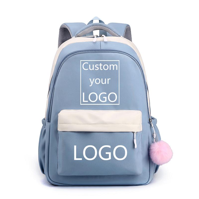 New School LOGO Customized Backpacks Boys Girls School High Quality School Bags Custom LOGO Backpacks