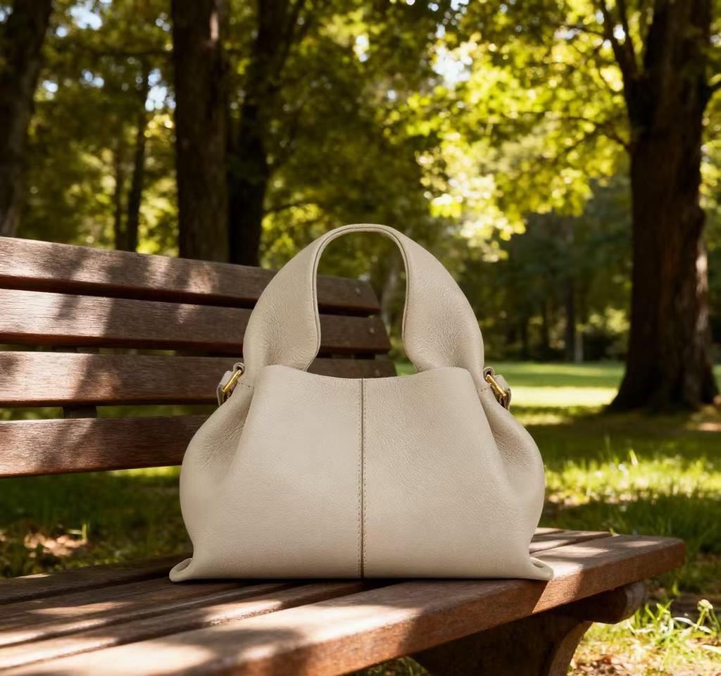 Bolsa Tote & Transversal Boling'en Luxo Couro Francês Textura Lichia para Almoço