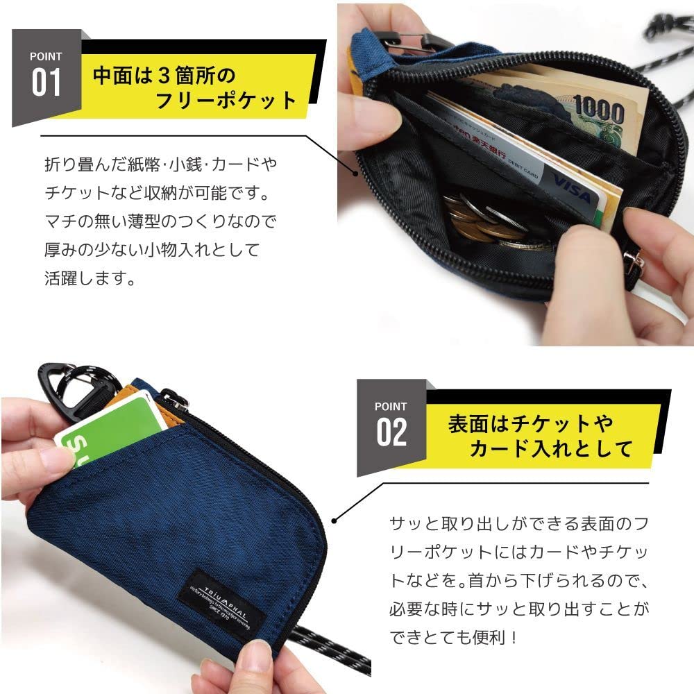 TRIUMPHAL and Nylon Neck Case X Lime Men's Women's Pouch/Wallet/Key (Blue-Green Green, Tuop-002f)