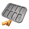 Gosinnmei Financier Mold, Non-Stick Cupcake Mold, 8-Cavity Mini Baking Mold, Body 25.5 X 20 Cm, Cup 4 X 8 Cm
