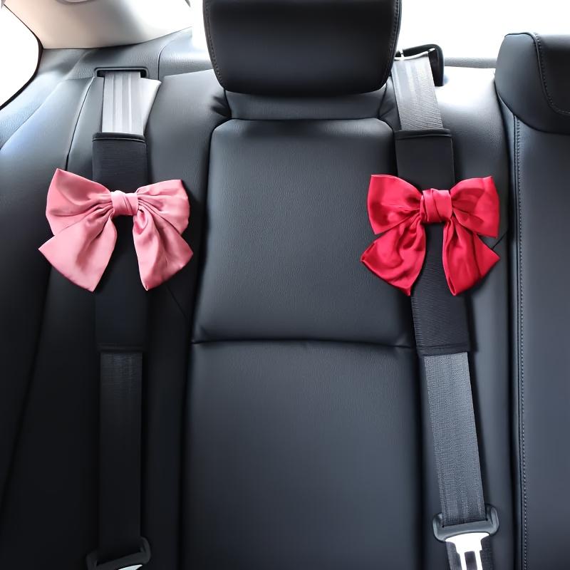 2pcs Women's Seat Belt Shoulder Pad Covers, Cute Bow Seat Belt Covers, Seat Belt Shoulder Pads, Seat Belt Accessories, Car Interior