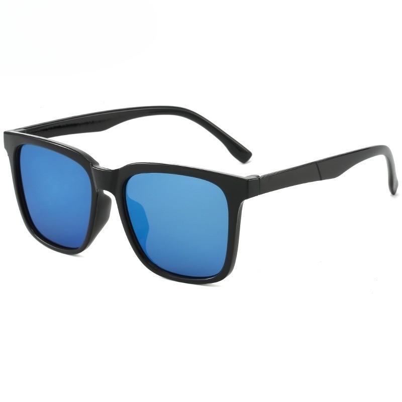 New Fashion UV400 Men s Fashion Large Frame Square Frame Sunglasses синий
