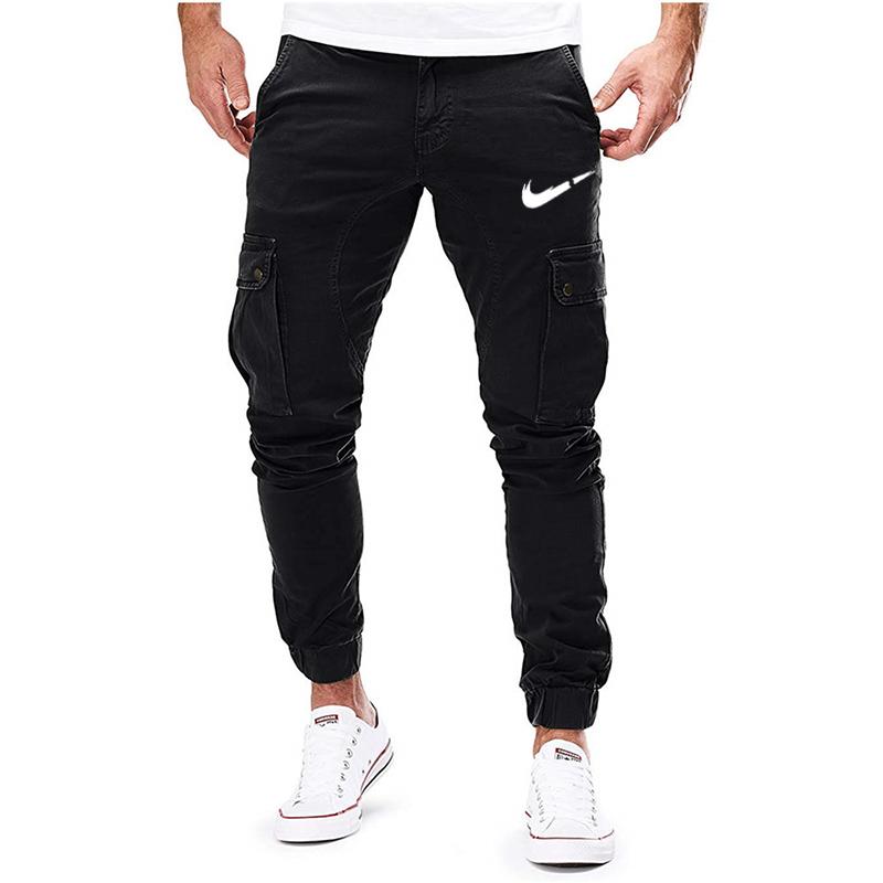 Pantaloni cargo da uomo Pantaloni cargo in cotone elasticizzato in vita taglie forti Pantaloni da lavoro multi tasche maschili Pantaloni da esterno casual da uomo