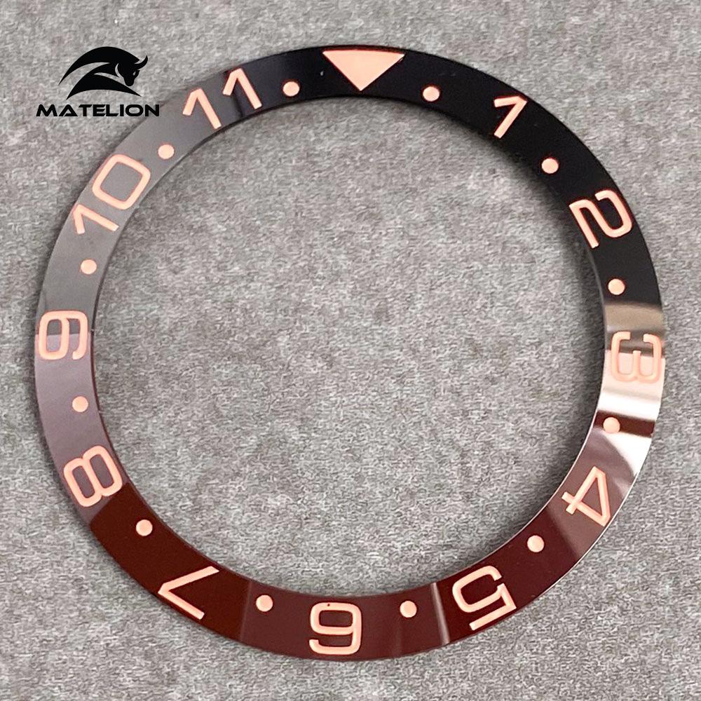 MATELION 38 мм керамический сплав часы безель вставка кольцо наклонная посадка 40 — фото 44