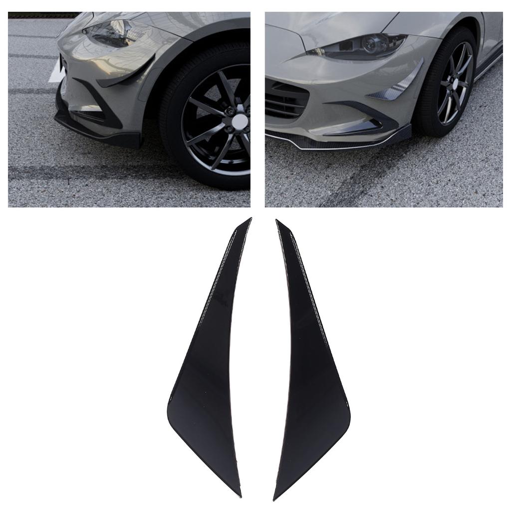2 Pcs Front Bumper Side Spoiler Sporty Look Increase Stability Replacement for Miata ND 2016 Onwards