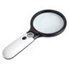 Magnifying Glass With Light, 3X Lighted Magnifying Glass, 3 Led White Lights Handheld Magnifying Glass, Illuminated Magnifier For Reading, Seniors, Je