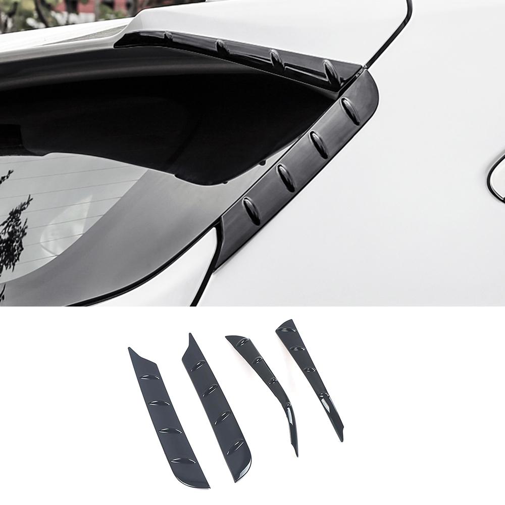 

Для Toyota Highlander XU70 2024 года выпуска, автомобильный спойлер на заднее стекло, боковое крыло, треугольная крышка, молдинг, аксессуары, наклейка чёрный