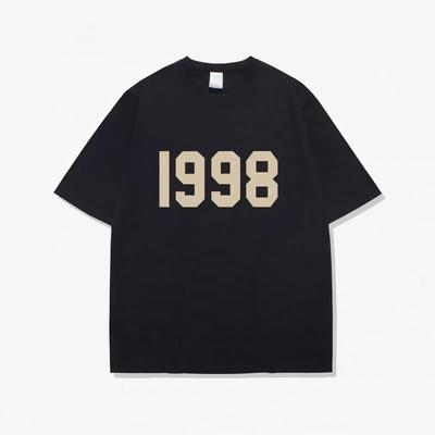 2026 Neues Sommer einfaches Textdesign 1998 Trendmarke Druck Kurzarm Street T-Shirt Herren und Damen Kurzarm-T-Shirt