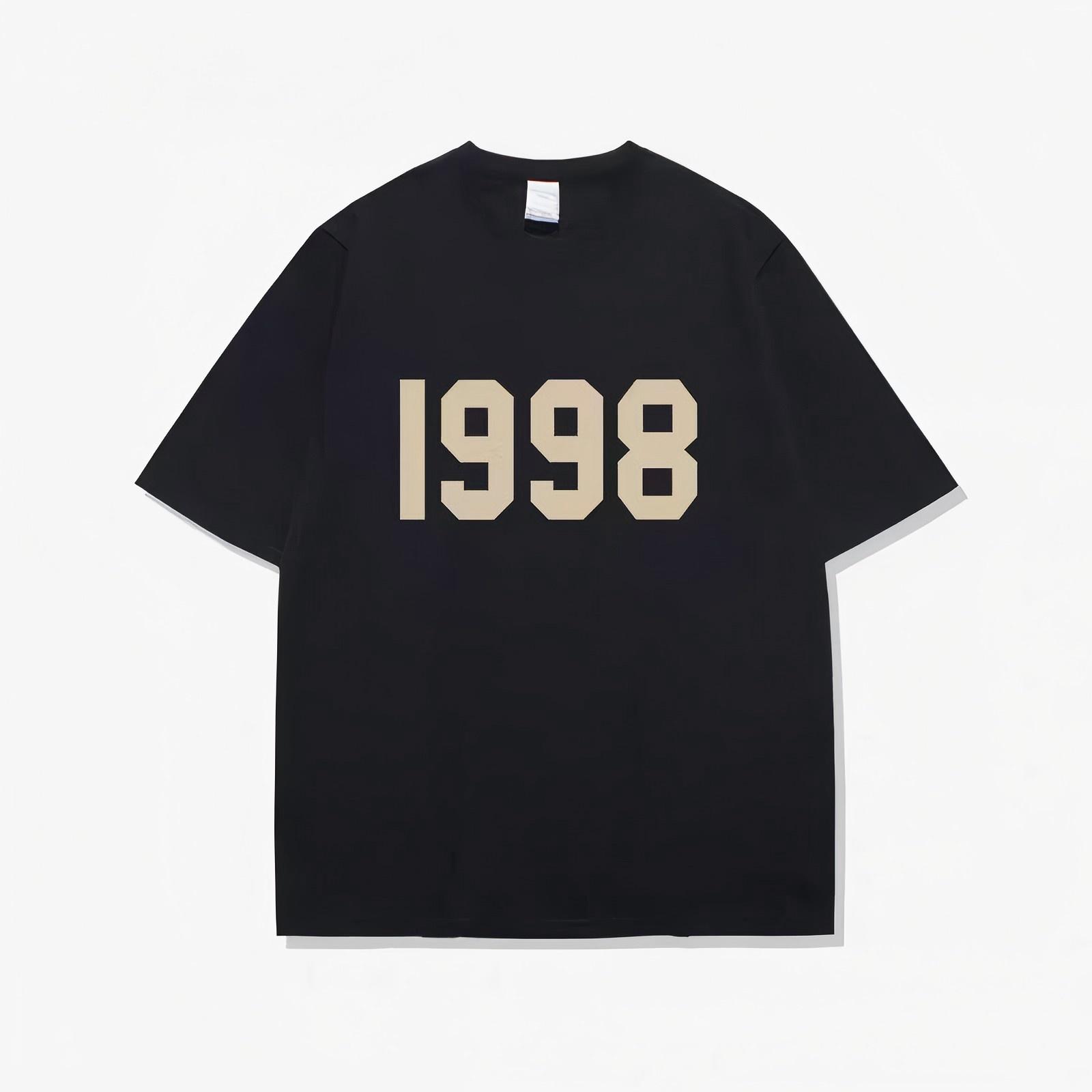2026 New summer simple text design 1998 tide brand printing short-sleeved street T-shirt men s and women s short-sleeved T-shirt S