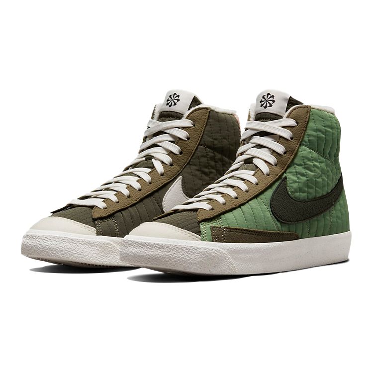 Nike Blazer Mid '77 GS Toasty Sequoia Quilted Oil Green Medium Olive Sail DO5216-331