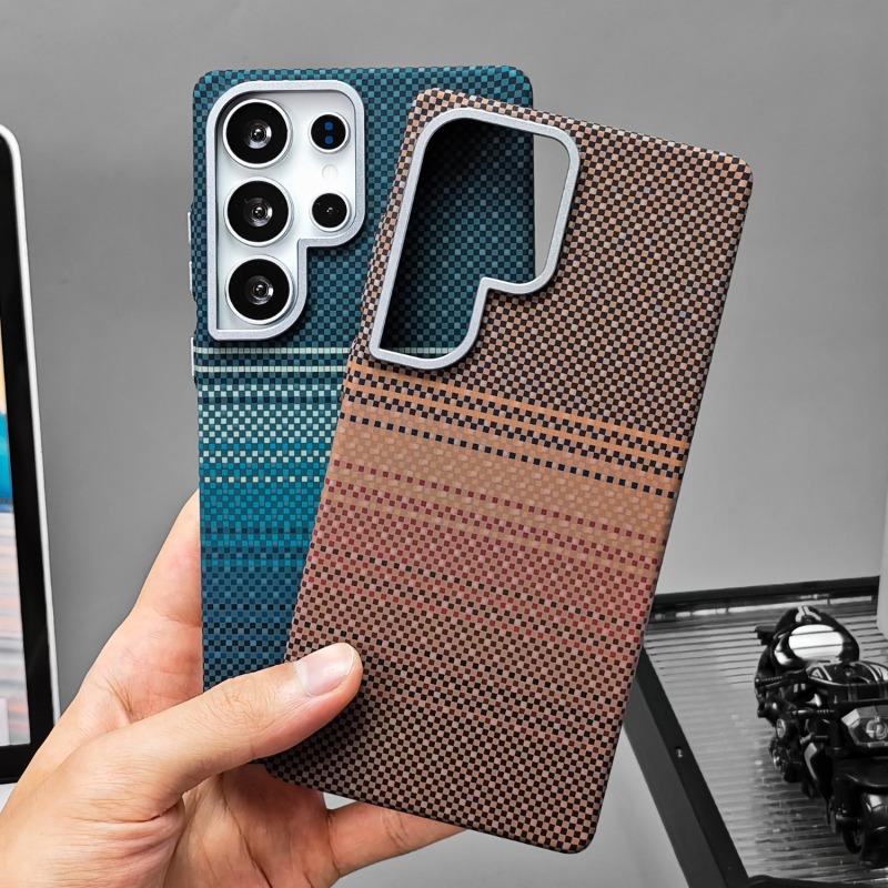 For Samsung Galaxy S26 S25 Ultra Galaxy S24 S23 Plus Case For MagSafe Magnetic Matte Relief Weaving PC Lightweight Hard Cover