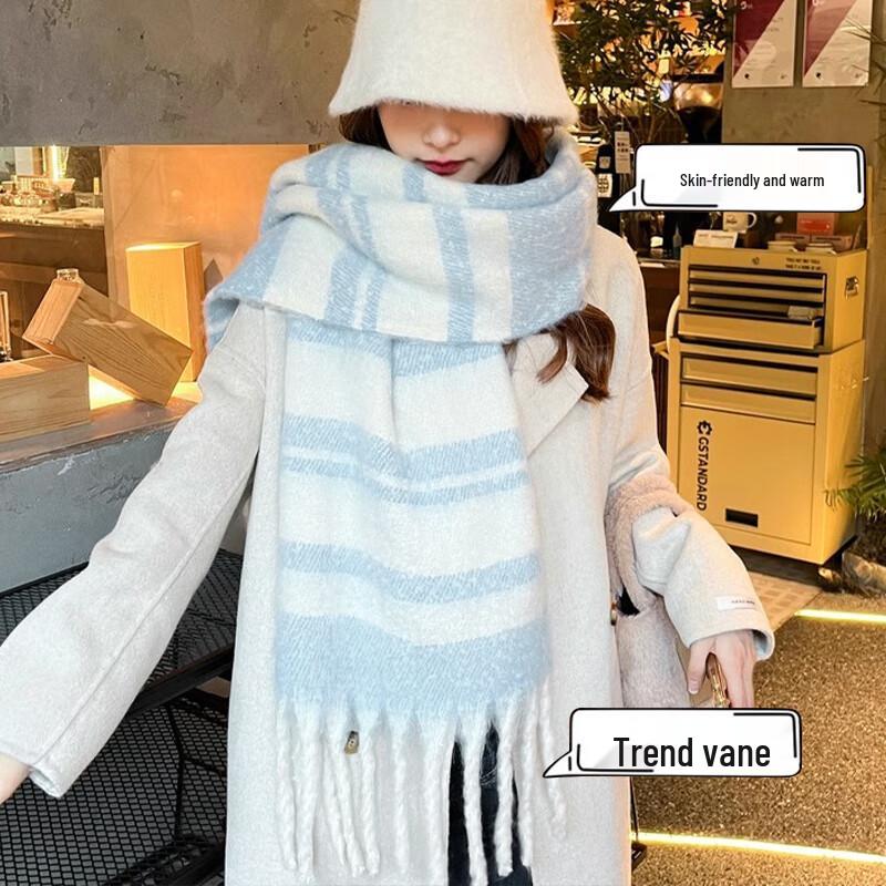 FitonTon Women's Winter Double-Sided Warm Scarf Shawl