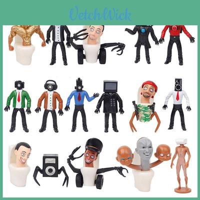 Skibidi Toilet Man Pvc Figure Set 16 Pieces 6-10cm Height