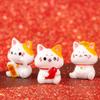 Cute Lucky Cat Car Ornaments Mini Cat Micro Landscape Ornament Fortune Cat Figurines  Desktop