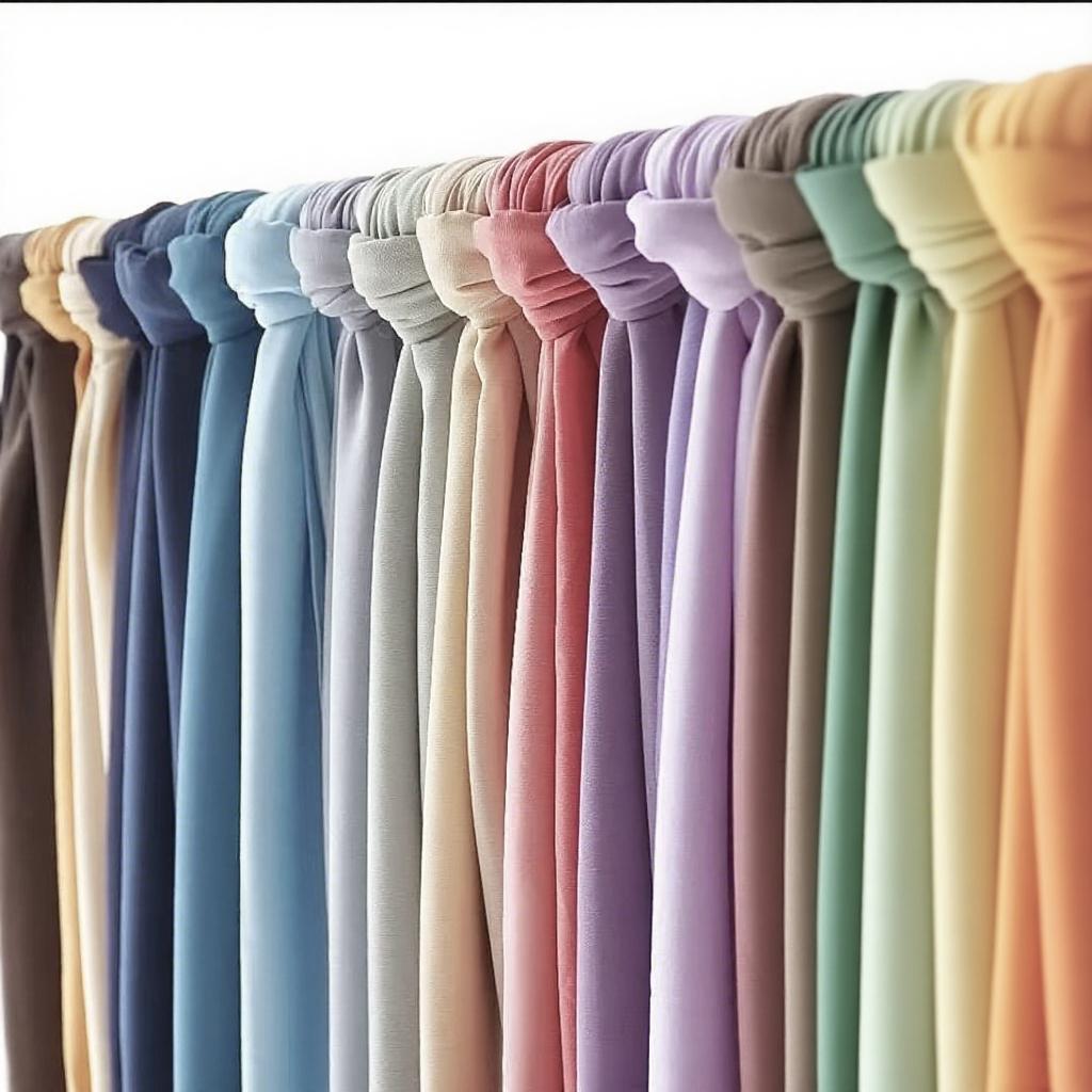 LinYi 2026 Wholesale Cheap Solid Plain Islamic Shawls Long Soft Chiffon Muslim Scarves 42Colors Pearl Chiffon Hijab