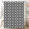 Black White Diamond Pattern Shower Curtain for Bathroom Decor Modern Home Textile Customizable Sizes Available