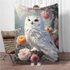 White Owl Flannel Blanket Children Warm Soft Blanket For Sofa Bed Cover Blanket Suitable For Birthday Souvenir Camping Gifts