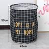 Extra Large Cotton Linen Folding Laundry Basket and Toy Hamper