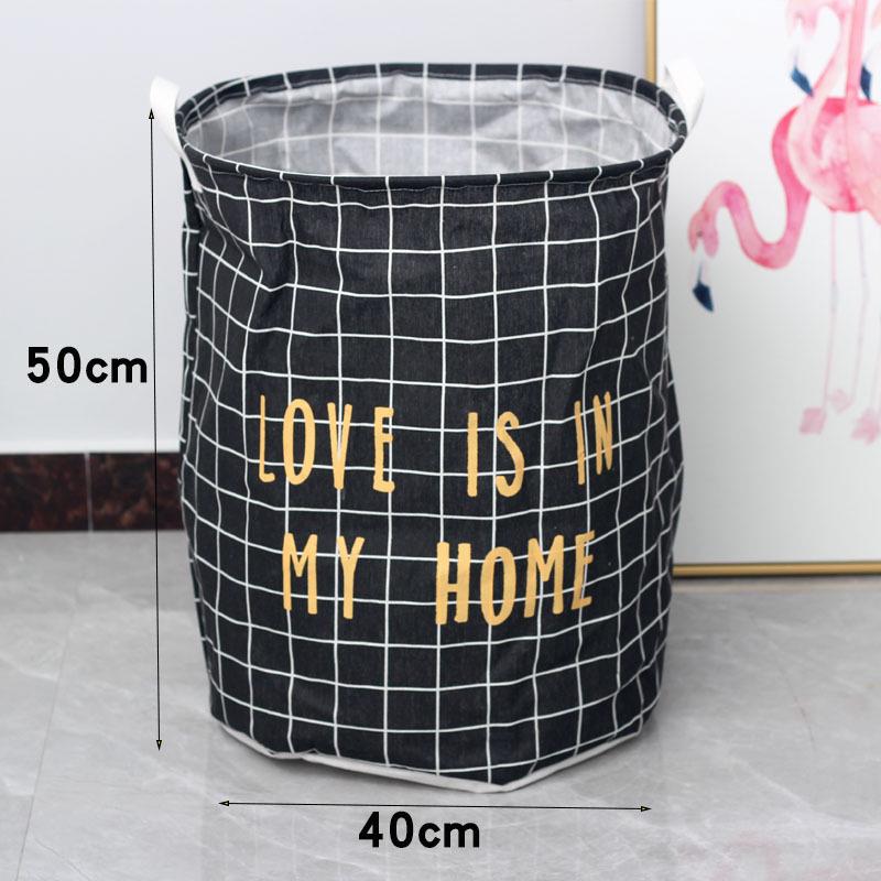 Extra Large Cotton Linen Folding Laundry Basket and Toy Hamper