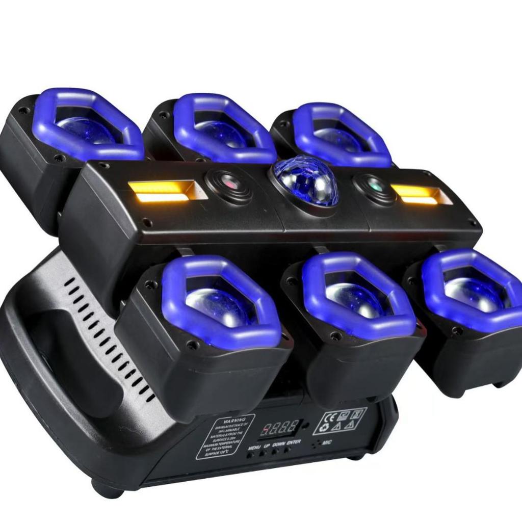 2025 Six-Head Pirate Ship Beam & Laser Magic Ball Stage Light for KTV