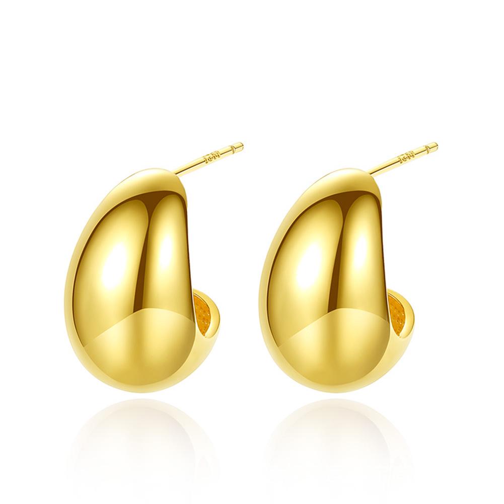 

Серьги-пусеты Jade Angel из стерлингового серебра S925 в форме капли для женщин - Простые и универсальные украшения для ушей 925 Silver