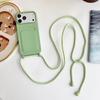 Crossbody Soft Gel case Skin Cover with Card Slots for iPhone 17 Promax/17/17 Pro/16E/16 Pro/15/14 Plus/13/12 Pro