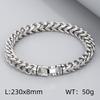 8/10mm Width Stainless Steel Keel Bracelet Plated Gold Keel Chain Bracelet Fashion Jewelry For Men Wedding Birthday Party Gift