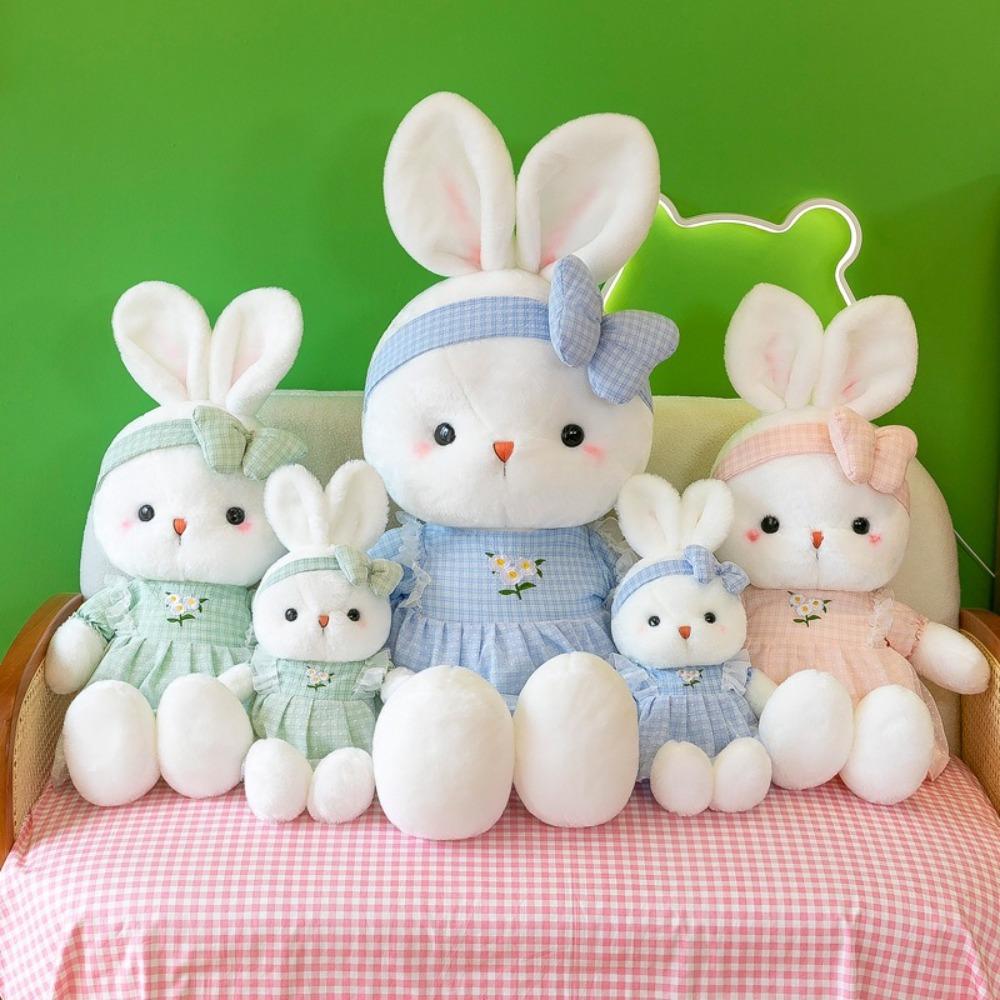 Long Ears Plush Rabbit Doll Appeasement Doll Sleep Pillow Kawaii Skirt Bunny Toy  Kids