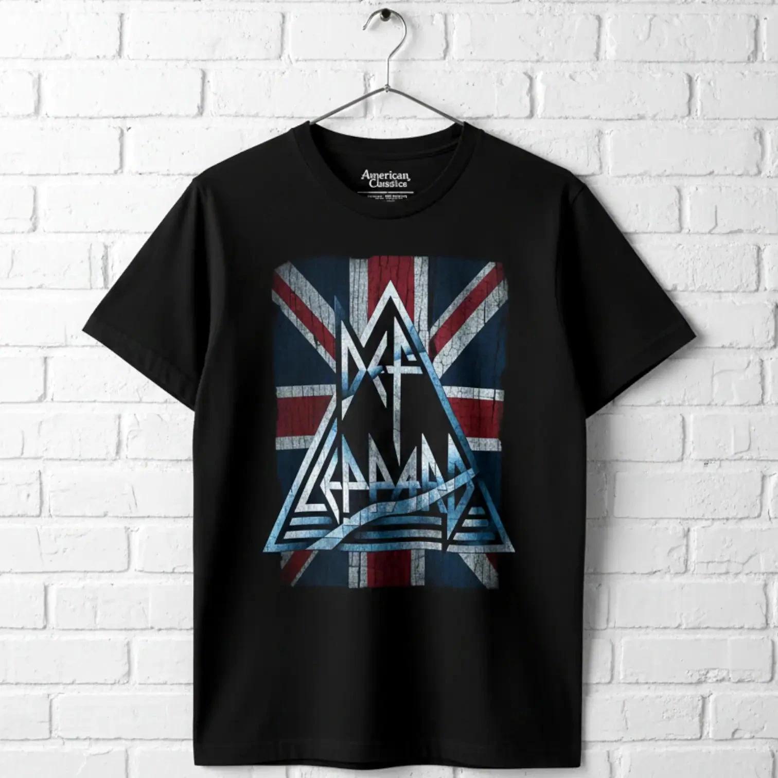 Def Leppard Union Jack Triangle Men s T Shirt XXXXL