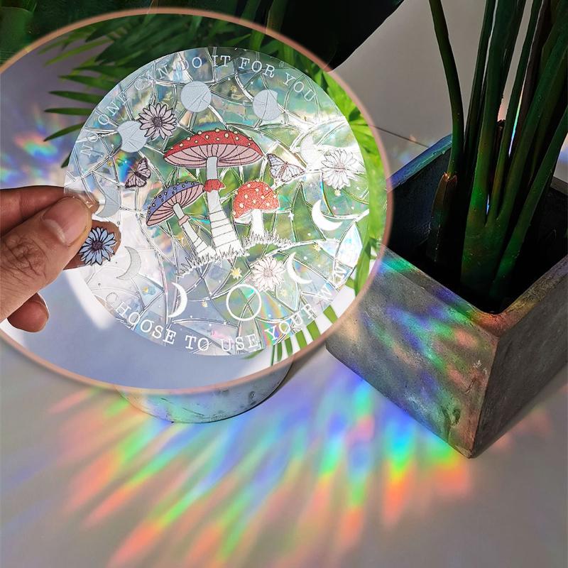 

1 шт. Новые 3D наклейки на окна с эффектом радуги, звезда, бабочка, цветок, декор, самодельные стеклянные настенные наклейки для домашнего декора, производитель радужных призм