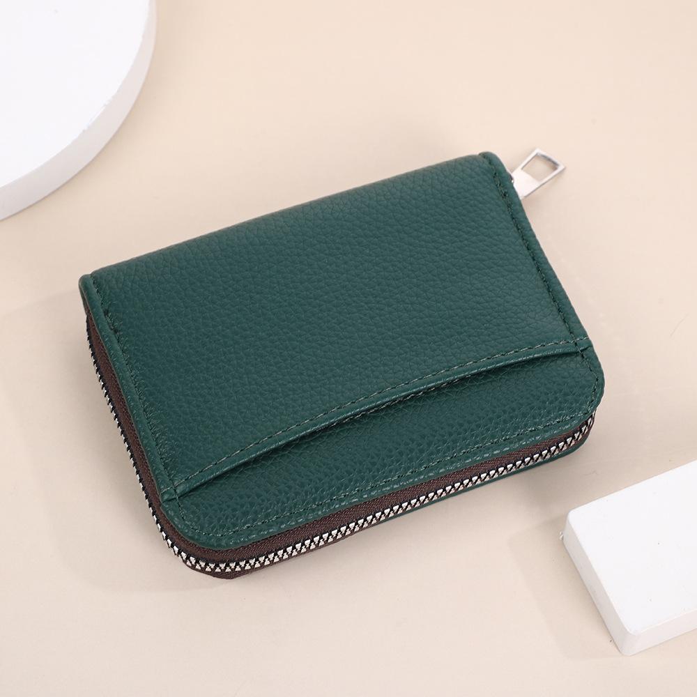 Portafoglio Portacarte di Credito Blocco RFID da Donna in Pelle con Zip Custodia per Carte Mini Portamonete Organizzatore di Carte a Fisarmonica Portafoglio Portatile